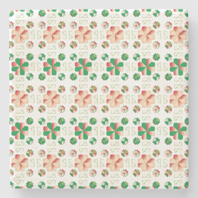 Traditionellt lettiskt SOL-tecken geometriskt möns Underlägg Sten (Framsidan)