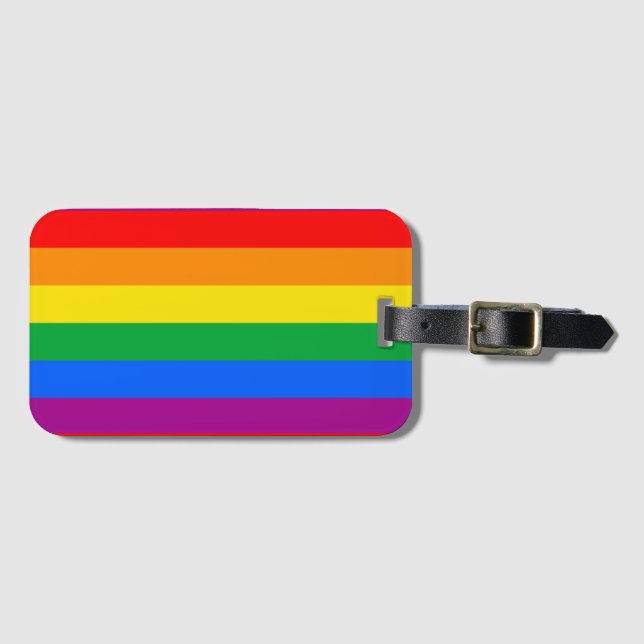 Traditionellt LGBTQ+-Pride-Flagga-LUGAGAGE Bagagebricka (Framsida horisontal)