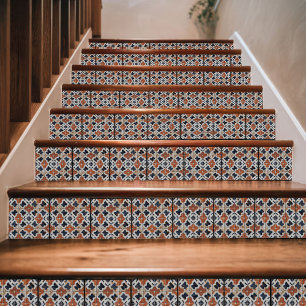 Traditionellt marockanskt mosaikblått och Terracot Kakelplatta
