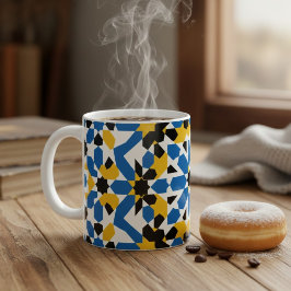 Traditionellt marockanskt Zellige-geometriskt möns Kaffemugg