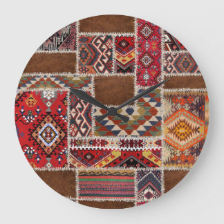 Traditionellt Matta-lappverk: Decorative Carpet Dé Stor Klocka