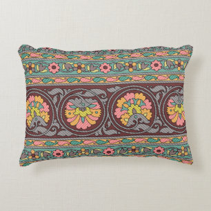 Traditionellt Mughal Gräns art,mönster,blomma,get Prydnadskudde