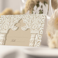 Traditionellt Nikah Arabesque Bröllop Namn-kort