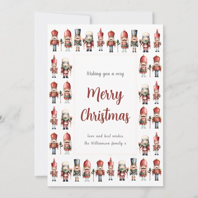 Traditionellt Nutcracker-julkort - Helgdag Julkort (Framsida)