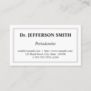 Traditionellt och rent periodontistiskt Affärskor Visitkort