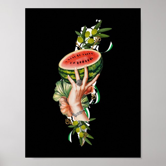Traditionellt palestinskt inslag i Palestina i kar Poster (Framsidan)