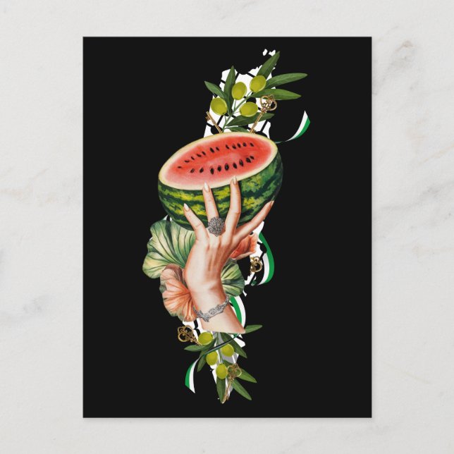 Traditionellt palestinskt inslag i Palestina i kar Vykort (Framsida)