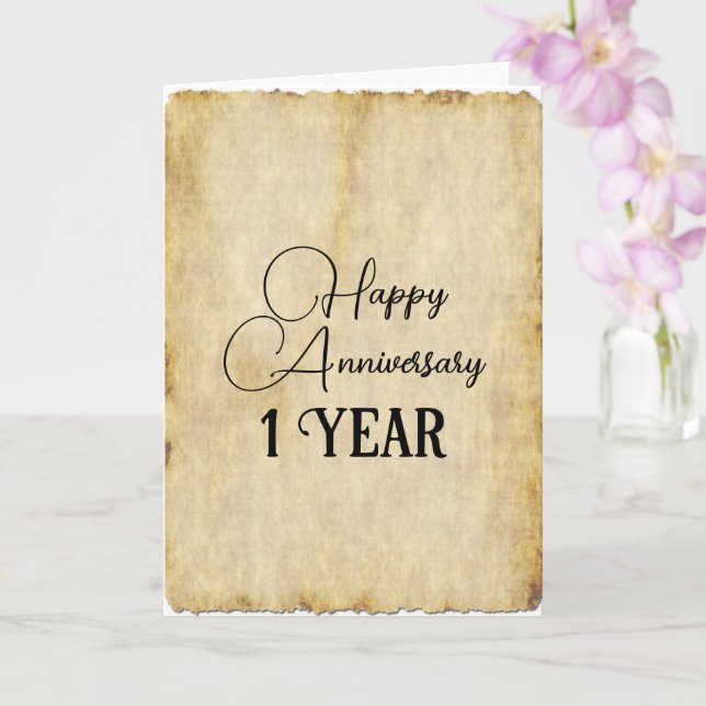 Traditionellt papper 1-årsjubileum kort (Orkide)