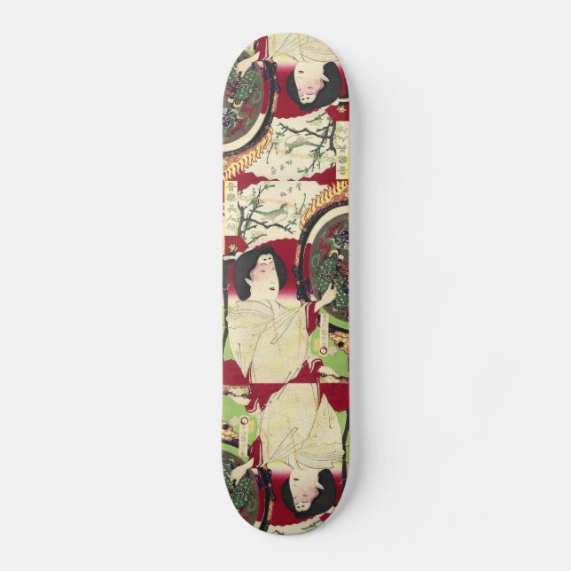 traditionellt paraply kimono japanese geisha skateboard bräda 19,5 cm (Framsida)