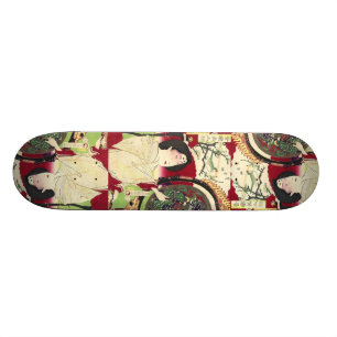 traditionellt paraply kimono japanese geisha skateboard bräda 19,5 cm
