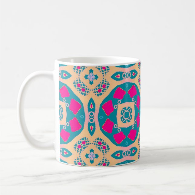 Traditionellt, peruanskt lappverk, mönster kaffemugg (Vänster)