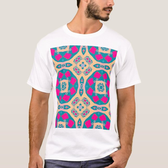 Traditionellt, peruanskt lappverk, mönster t shirt (Framsida)