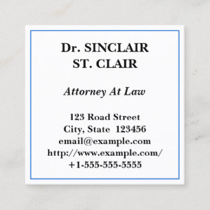 Traditionellt, Professionell Affärskort Fyrkantigt Visitkort