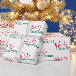 Traditionellt Röd och Grönt God jul Presentpapper