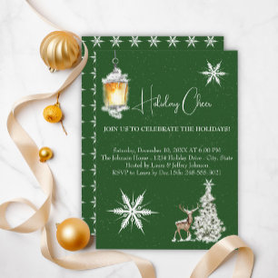 Traditionellt Rustic God jul Inbjudningar