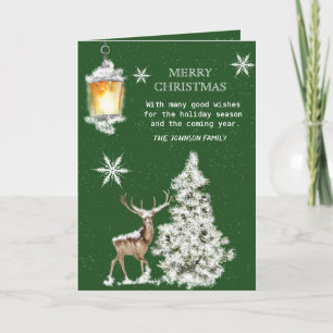 Traditionellt Rustic God jul Kort
