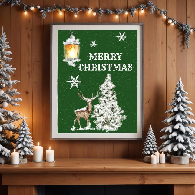Traditionellt Rustic God jul Poster (Skapare uppladdad)