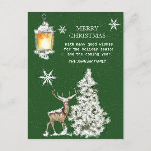 Traditionellt Rustic God jul Vykort