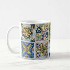 Traditionellt siciliansk keramiskt kakel mönster kaffemugg