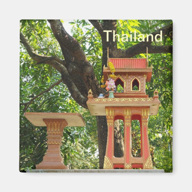 traditionellt spirithus från Thailand Magnet (Framsidan)