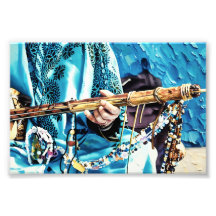 Traditionellt String-instrument med färgstark Pärl