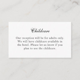 Traditionellt svart & vitt kort utan barn