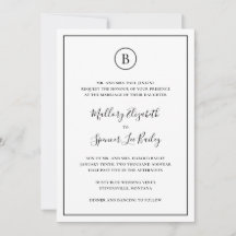 Traditionellt svartvitt allt på en Bröllop