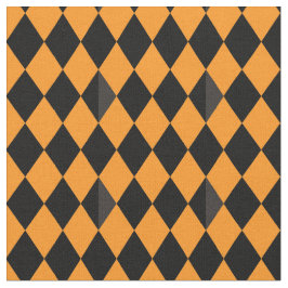 Traditionellt svartvitt och Orange Halloween Mönst Tyg