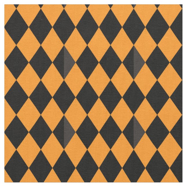 Traditionellt svartvitt och Orange Halloween Mönst Tyg (Närbild)