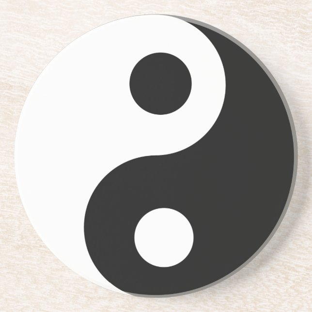 Traditionellt svartvitt Yin Yang mönster Underlägg (Framsidan)
