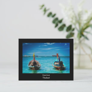 Traditionellt Thai Boats-vykort Helg Vykort