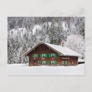 Traditionellt trähus i Bavaria-vykort Vykort