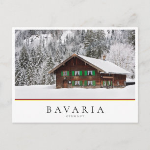 Traditionellt trähus i Bayern, Tysklant Vykort