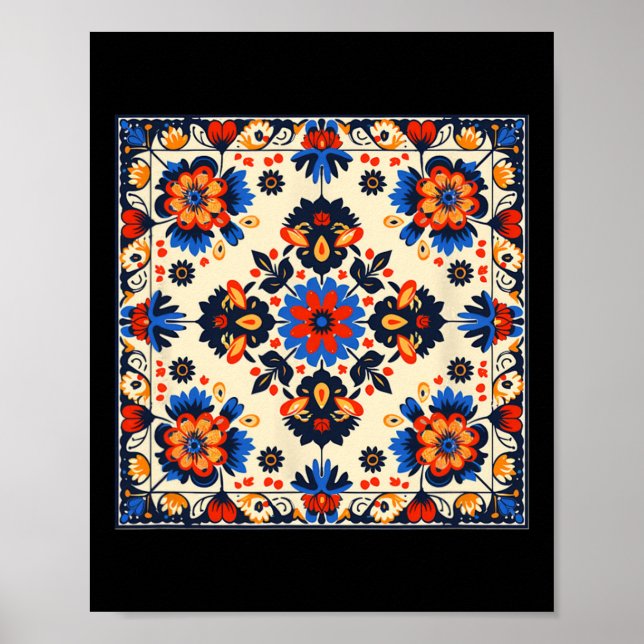 Traditionellt ukrainskt mönster  poster (Framsidan)