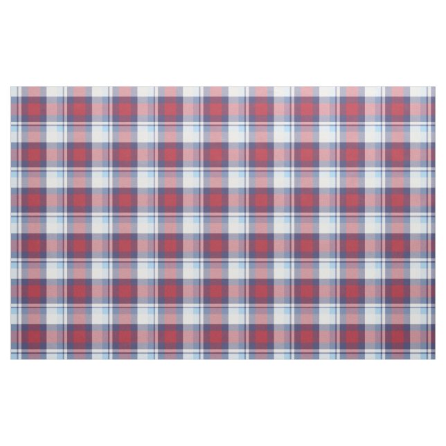 Traditionellt USA Rött vitt blått Tartan Mönster Tyg (Fat Quarter)