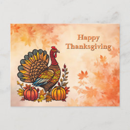 Traditionellt vykort för Thanksgiving av Helgdag