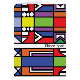 Traditionellt Zulu-kort Hälsningskort