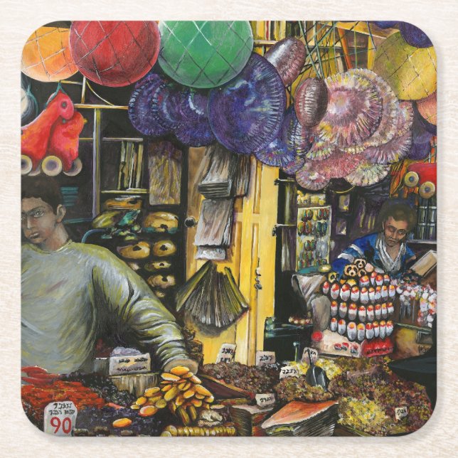 Traditioner för antikvarig handel, Jerusalem Underlägg Papper Kvadrat (Framsidan)