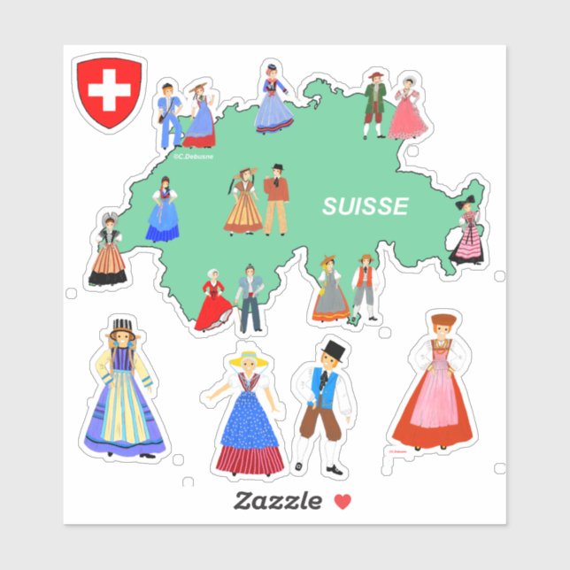 Traditions suisses klistermärken (Ark)