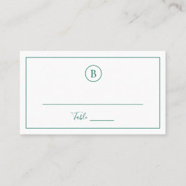 Traditonal Emerald Grönt Elegant bröllop Placeringskort