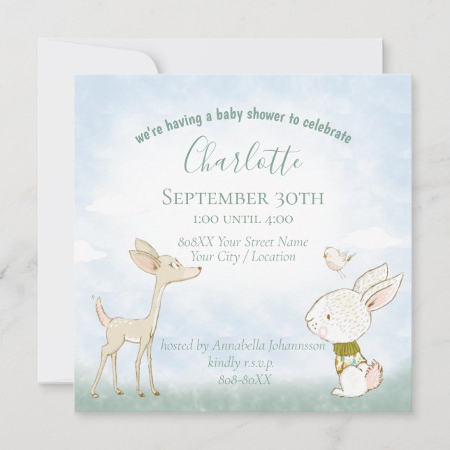 Trädjur av Tecknad Inbjudningar (Framsida)