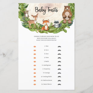 Trädjur av träskiva grönt Baby Traits