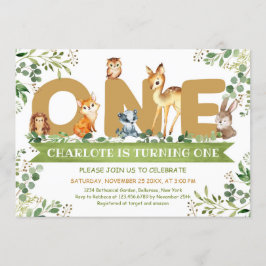 Trädjur En greenergosdag födelsedag Inbjudningar