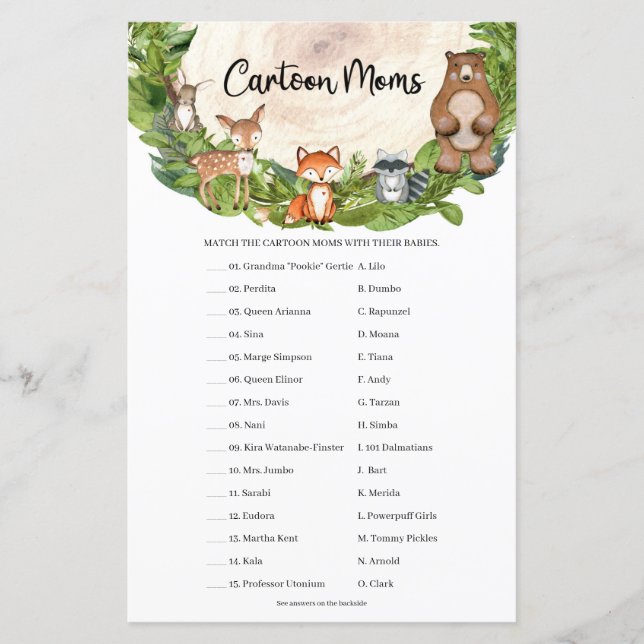 Trädjur Tecknad Mammor (Framsida)