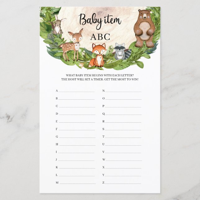 Trädjur, träsegment, Baby, ABC- (Framsida)