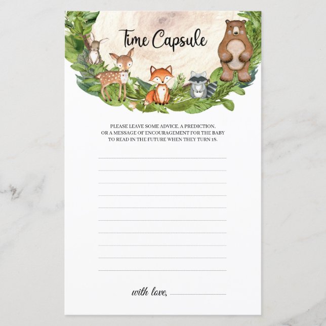 Trädjur (wooden slice Time) Kapsel (Framsida)