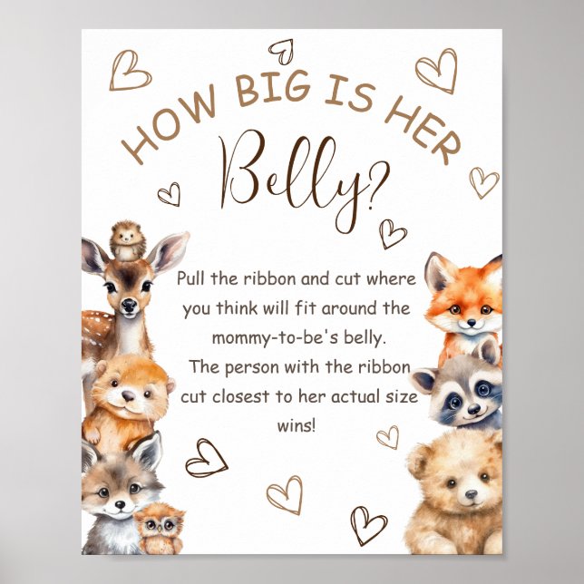 Trädjurstema hur stort är hennes blåsspel poster (Framsidan)