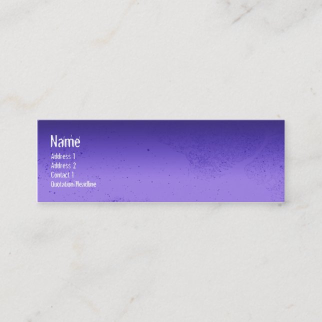 TRÄDKÄRLEKblått 2 Mini Visitkort (Framsida)