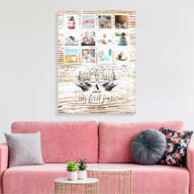 Trädkearv Babyns Första Året Foto Collage