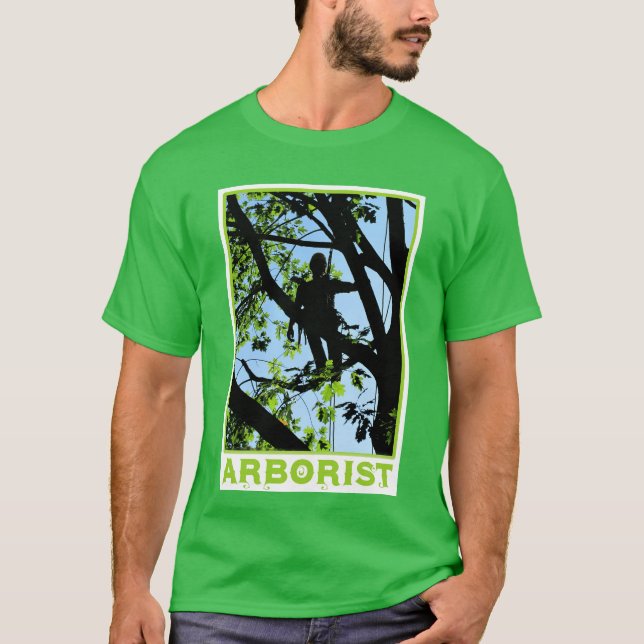 TrädklättrareSilhouette: Skjorta för Arborist T T Shirt (Framsida)